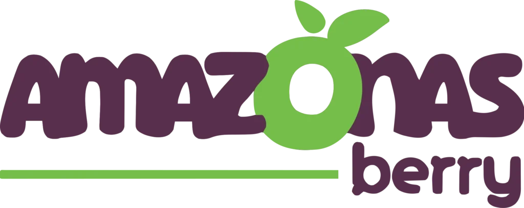 Logo da Amazonas Berry com fonte roxa